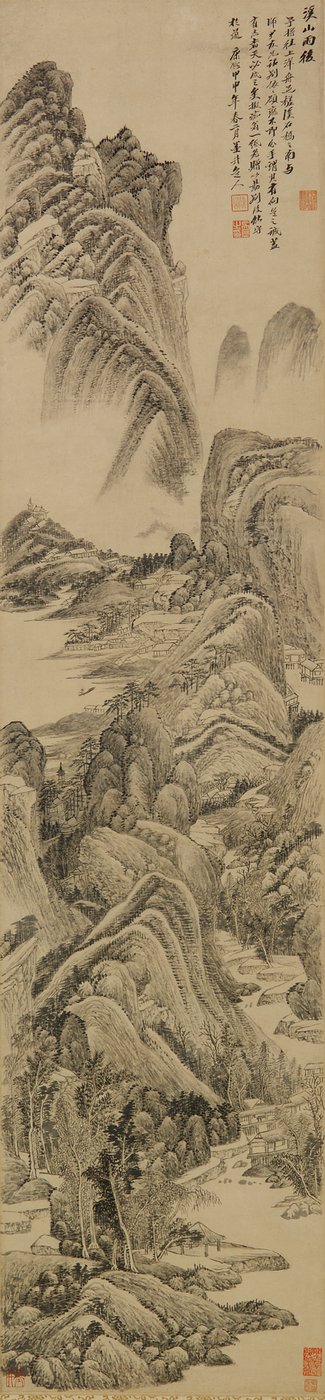 Streams and Mountains after Rain, Qing dynasty, 1704 by Wu Li